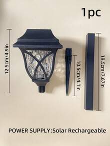 1-Piece Outdoor Solar Light, For Lawns, Patios, Walkways, Gardens, And Pathways, Providing LED Lighting And Landscaping From Night Until Dawn. [Solar] - Warm White - View 9