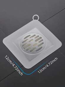 1 Pc Silicone Floor Drain Odor Remover Cover, Bathroom Anti-Odor Anti-Pest Sealing Mat, Household Drain Stopper, Silicone Drain Plug, Essential Home Items, Bathroom Fall Decor Must-Have Accessory Home Bathroom Decor Back To School - translucent - View 2
