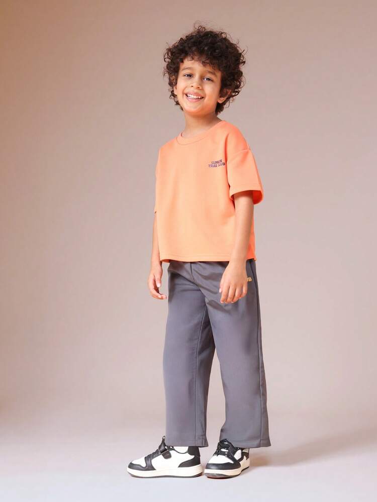 Trail Club Print T-Shirt And Pant Set