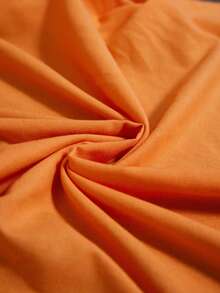 Aveloria Modichic Fashionable Design Sense, Versatile And Stylish Casual Wear, Modern Vacation Wear, A Bright Orange Lapel Puff-Sleeved Cardigan, Loose Pleated Long Pants Set, Ladies' Two-Piece Set - Orange - View 7