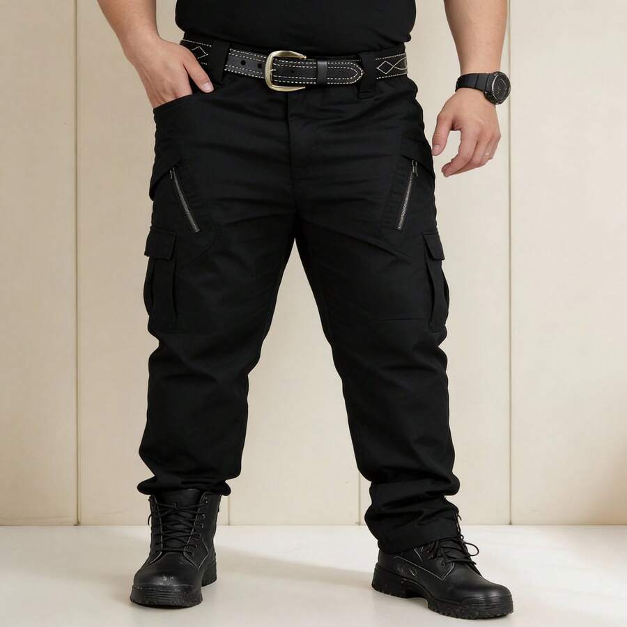 Pantalones de Hombre Tácticos de Senderismo - Negro - Ver 1