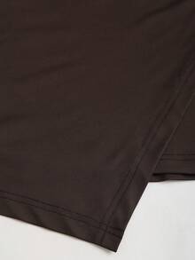 Sweetra Vestido corto sexy y elegante para mujer, adecuado para citas y salidas casuales, primavera/verano - Marrón - Ver 5