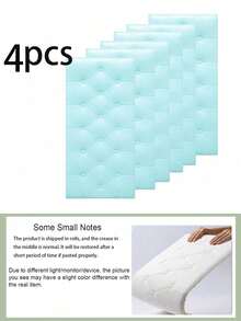 3D立体自粘XPE泡沫墙纸，防水防潮仿皮纹理，床头防撞软包自粘墙贴，可重复使用和裁剪，适用于卧室和客厅墙面装饰，具有隔音和加厚墙面的功能。 - 彩色 - 查看 17