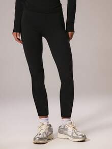 Musera Sport Sport High Rise Seamless Fitted Leggings Padel Winter Activewear Sport Gym Workout Explorer - Black - View 2