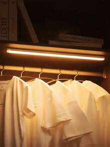 1pc LED Wireless Motion Sensor Cabinet Light, USB Rechargeable Night Light For Lighting In Kitchen, Bedroom, Cabinet, Wardrobe, Stairs, Hallway, Kitchen Accessories, Kitchen Decor, Bedroom Decor, Bedroom, Lights, Light, Kitchen, Stair Lights - Smart Induction Cabinet Light - View 6