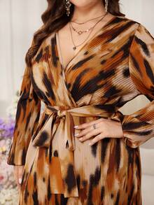 Modelyn Đầm nữ cỡ lớn thanh lịch, dáng suông, tay phồng, in hoa, thích hợp cho mùa xuân/hè. - Nhiều màu - Xem 1