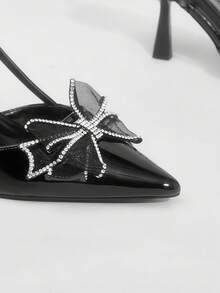 CUCCOO SZL Women's Pointed Toe Stiletto Heel Elegant, Sweet, Romantic High Heel Pumps, Shoes, Dress Shoes For Afternoon Tea, Date, Fashion Party, Work Outfit, Graceful Outfit, Versatile Basic, Halloween - Black - View 6