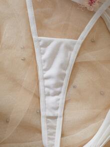 SHEIN 2 piezas Conjunto de lencería blanca transparente - Multicolor - Ver 6