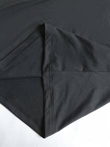 ROMWE MEN Camiseta de hombre de cuello redondo y manga corta con adornos de strass con luna y estrellas - Negro - Ver 5