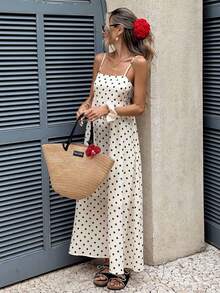 Serisse 女士几何印花露背休闲连衣裙，适合度假穿着 - 彩色 - 查看 3