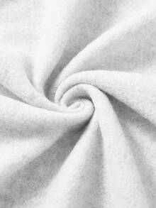 Resyla 女士外套上衣，犬牙刺绣，秋冬季，返校季，图案设计，字母印花，街头摄影，户外，节日，百搭时尚卫衣 - 灰色 - 查看 3