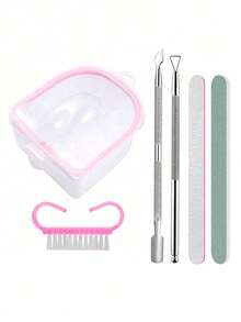 1件/2件/3件套手指形美甲卸甲碗 美甲工具 指甲边缘推棒/指甲边缘剥离器/凝胶指甲油卸除浸泡碗 三件套护理碗 适用于美甲沙龙 - 彩色 - 查看 12