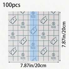100 Pieces Of Waterproof Tape, Transparent Film Dressing Tape, Suitable For Showering, Swimming, Protection, And Post Tattoo Care - Blue - View 21