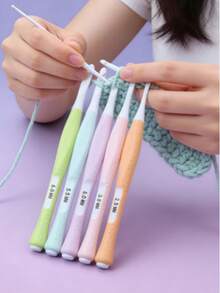 8 Pcs Colorful Crochet Hooks Abs New Resin Candy Soft Handle Crochet Set Comfortable Grip 2-6mm For Fun Crafting Halloween Decor, Back To School Living Room Decor Fall Decor,Christmas Decorations ,Fall Decor,Christmas Decorations Boys Backpack, Halloween, Backpack School. Clear Backpack, School, Halloween Costume. - Multicolor - View 9