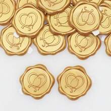 30pcs Heart Pattern Self-Adhesive Wax Seal Stickers For Wedding Invitations - Multicolor - View 21
