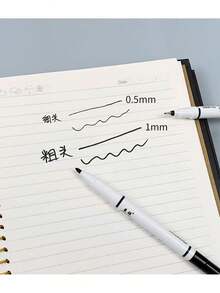 3支/套创意美术用品双头轮廓马克笔（6支/套）返校季 - 白色外殼 - 查看 4