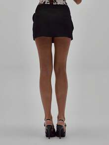 MUSERA Chân váy ngắn dệt kim dáng suông, cạp thấp, họa tiết hoa 3D, thích hợp cho tiệc tùng, dạ hội, các dịp trang trọng, lễ tình nhân, đám cưới, lễ đính hôn, tiệc cưới, kỳ nghỉ hè, lễ hội. - màu đen - Xem 4