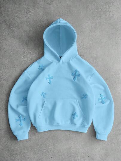  PAVTROS Manfinity Streetrush Men's Thermal Lined Street-Style Popular Street-Style Popular INS Matching Cross Flocking Hoodie, Suitable For Outdoor Music Festivals, Nightclubs, Bars, Boyfriend/Husband Gift, Anniversary Gift,Streetwear,Warm, Christmas, Fall, Long Sleeve Top