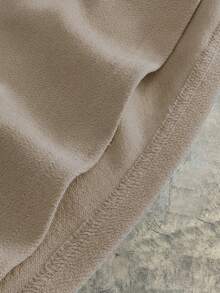 AXEPEAK Camiseta de manga corta de punto casual y holgada para hombre - Caqui - Ver 6