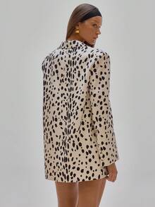 MUSERA 动物纹西装连衣裙，适合派对、性感、夜间外出、优雅场合、情人节、新娘、婚礼、订婚、春季情人节等场合。 - 彩色 - 查看 2