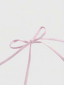 ROMWE SpringRetro Y2K Sexy Halter Patchwork Faux Fur Cross Letter Print Tight Camisole - Pink - View 3