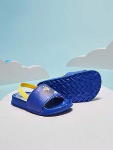 BATMAN X Cozy Pixies 1 Pair Fashion Versatile Summer Beach Cute Graphic Infant Slide Slippers, Flat Sandals - Blue - View 7