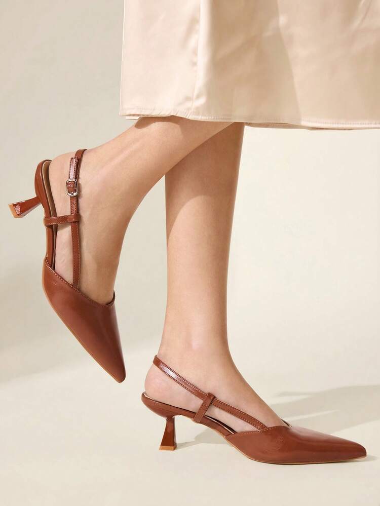 CUCCOO CHICEST Women's Pointed Toe Buckle Design Elegant High Heels For Daily Commute Elegant Shoes Wedding Shoes Summer Shoes Bride Shoes
