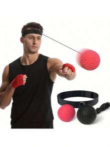 Adult And Youth Boxing Reaction Ball Set (1/2 Packs) - PA Nylon Reaction Ball With Adjustable Headband, Hand Strap, And Storage Bag - Enhances Hand Eye Coordination, Speed, And Reaction Time - Multicolor - View 14