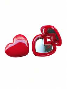 Joivida 1pc Heart-Shaped Cosmetic Pans, Empty Refillable Red & Pink Lipstick Eyeshadow Pressed Powder Cases, DIY Makeup Sample Containers For Concealer, Brow Powder, Highlighter - Multicolor - View 10