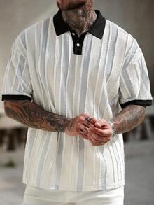 Manfinity CasualCool Áo Polo Nam Tay Ngắn Sọc, Phong Cách Cổ Điển, Thích Hợp Cho Mặc Hàng Ngày, Những Chuyến Đi Cuối Tuần, Hoạt Động Ngoài Trời, Du Lịch, Môi Trường Làm Việc Thoải Mái hoặc Những Dịp Bán Trang Trọng, Quà Tặng Cho Bạn Trai/Chồng, Quà Kỷ Niệm/Sinh Nhật, Tiệc Hè, Kỳ Nghỉ, Đám Cưới, Xuân Hè, Lễ Hội Mardi Gras, Áo Polo Nam Tay Ngắn Sọc Hai Màu Hiện Đại, Cúc Cài Cổ Viền Đen, Trang Phục Thường Ngày Mùa Hè, Áo Sơ Mi Nam Phong Cách Retro, Áo Sơ Mi Nam Phong Cách Đường Phố, Áo Polo Nam Kiểu Sinh Viên, Áo Polo Nam Sọc, Áo Polo Nam Tay Ngắn - Nhiều màu - Xem 6