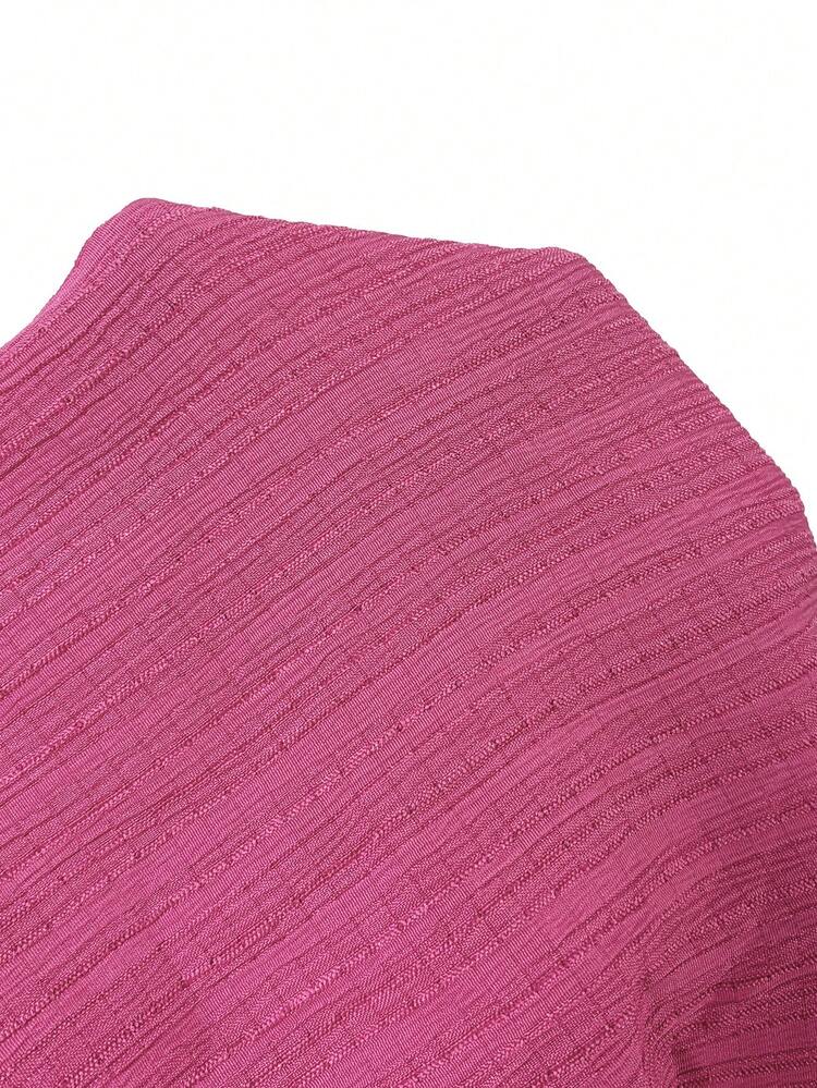 Plus Size Women's Solid Color Round Neck Short Sleeve Straight Loose Casual Dress For Summer/ Vacation Summer Dress  Summer Outfits Summer Clothes Spring Dress Spring Outfit Women Spring Clothing Floral Dress  For Women Beach Vacation Outfits For Women Vacation Dress Bohemian Pink Dress Summer Plus Size Dress
