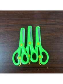 6/12PCS, Safety Scissors, Plastic Scissors For Student Handicrafts, Cutting Scissors, Plastic Wrapped Iron Small Scissors For Beginners, DIY Art Tools For Children, Student Scissors, Office Scissors - Multicolor - View 2