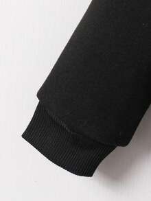 Young Girl' Fleece Sweatshirt - Black - Black - View 3