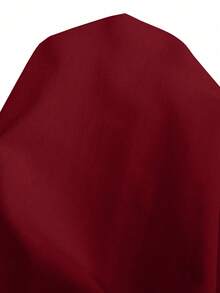 SHEIN LUNE Women Solid Color Long Sleeve Fitted Shirt, Minimalist Style, Suitable For Commuting, Autumn - Red - View 6