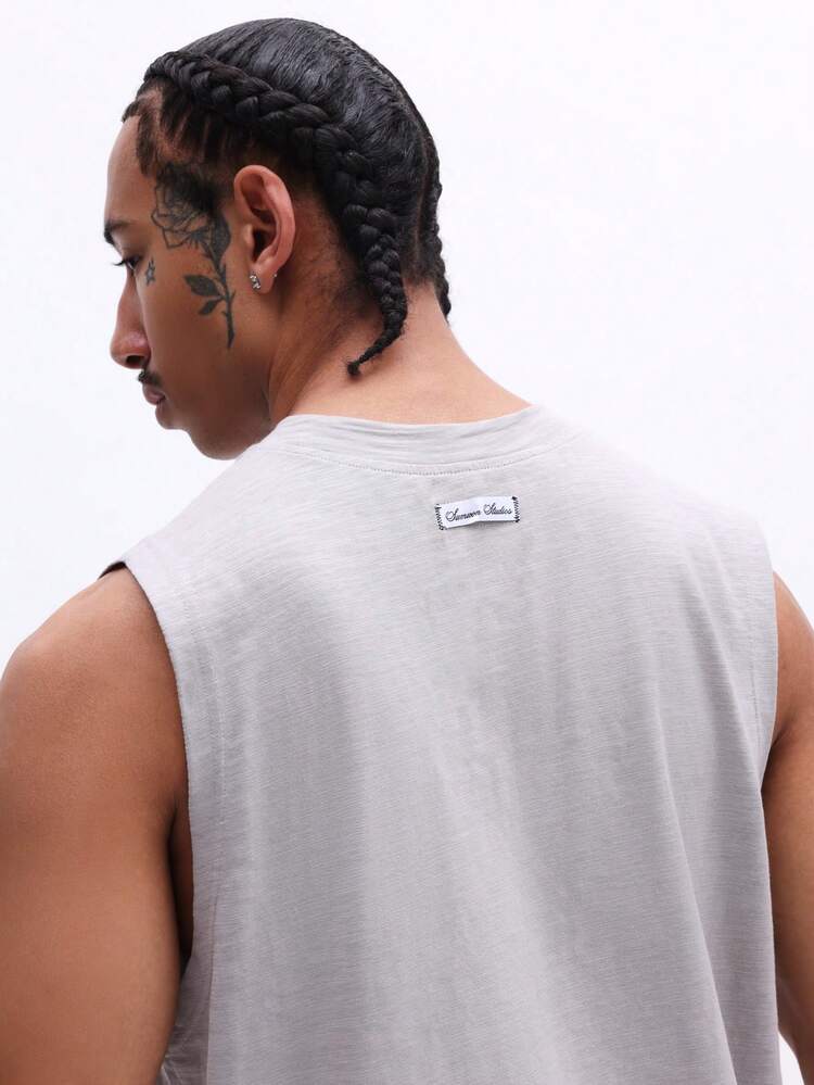 Crew Neck Sleeveless Tank Top