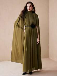 Arave 优雅束腰长裙，适合派对穿着 - 綠色 - 查看 8