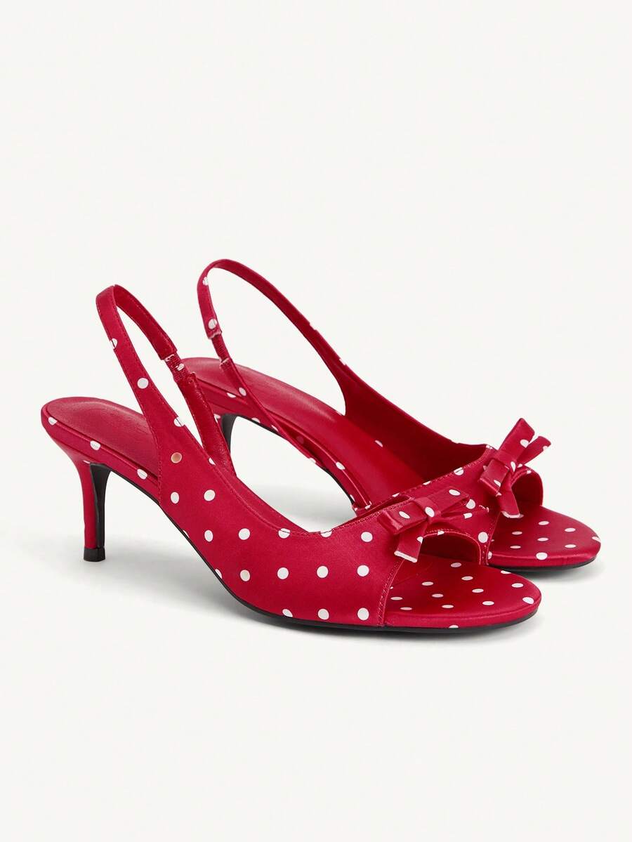 CUCCOO CHICEST 女士日常穿着的高跟时尚凉鞋 - 紅白色 - 查看 1