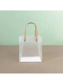 PVC透明手提袋，PP塑料磨砂礼品袋，礼品包装袋，婚礼糖果礼品袋 - 無色 - 查看 12