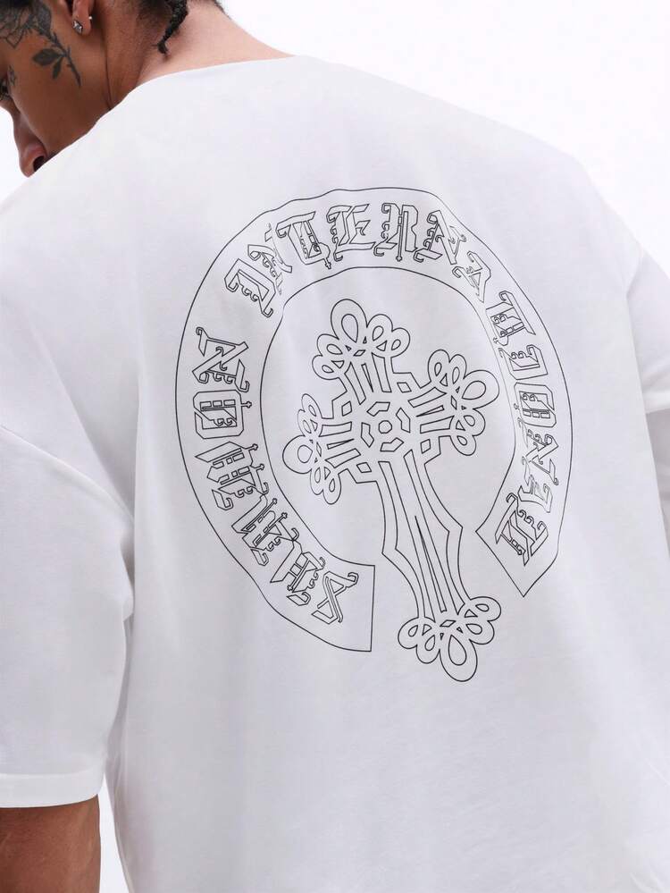 Cross Design Tank With Front And Back Print