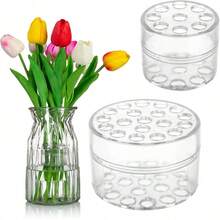 Bộ 1/2/4 giá đỡ thân hoa tái sử dụng: Giá đỡ thân hoa xoắn ốc bằng nhựa dùng cho cắm hoa. - Nhiều màu - Xem 1