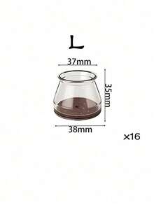 Round-Chair Leg Floor Protectors, Furniture Pads For Hardwood Floors, Furniture Sliders For Chair Legs, Rectangle Floor Protectors For Chairs, Silicone Chair Leg Caps Cover,Effectively Protect The Floor And Table Legs - Transparent brown - View 17