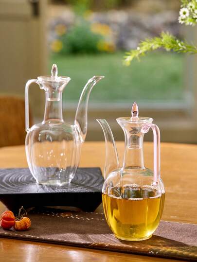 Cirelle 1pc Glass Teapot - Transparent Beauty Teapot, Suitable For Brewing Tea, Herbal Tea And Wine - Perfect For Tea Lovers And Special Occasions, Herbal Teapot