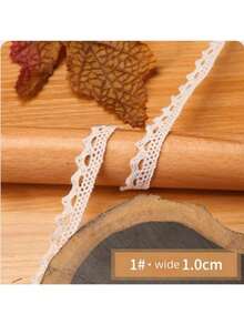 10M Cinta de encaje con borde de encaje, material de tela para decoración, manualidades DIY con ribete de encaje, Navidad Día de San Valentín - Multicolor - Ver 5