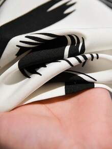 Rusticease 女士纯色圆领短袖上衣和印花阔腿裤套装，夏季两件套 - 彩色 - 查看 7