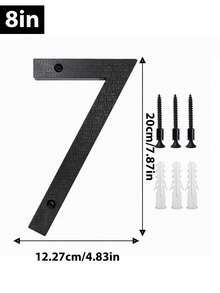 1 Pack House Numbers For Outside, Modern Floating House Number , For Outdoor Mailbox Yard Home Wall Door Garage Gate Decor, Coated Black, For 911 Visibility Signage With Nail Kits Christmas Decoration,Home Decor - Texture - View 14