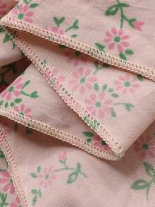 Dazy Plus Ditsy Floral Loose Fit Sleeveless Long Nightgown, Cute Loungewear - Pink - View 3