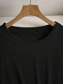 Franclia 女士纯色圆领背心和花边短裤休闲两件套 - 彩色 - 查看 7