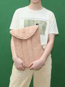 Joivida 粉色、绿色、白色三色电脑包，简约风格，兼容11英寸和13英寸MacBook，带笔记本电脑内袋 - 彩色 - 查看 14