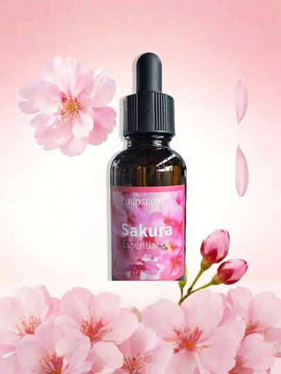 1pc/30ml Cherry Blossom Essential Oil Has A Long-Lasting, Fragrant Floral Scent. It Can Be Added To Crystals And Is Also Suitable For Humidifiers And Aromatherapy Diffusers, Making It Suitable For Everyone.