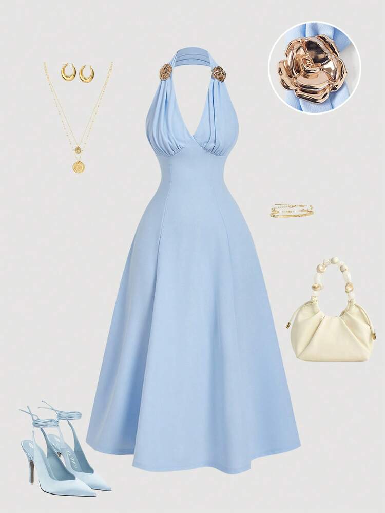 pale blue dress accessories How To Wear Sky Blue Dress? Style Tips I Son de Flor